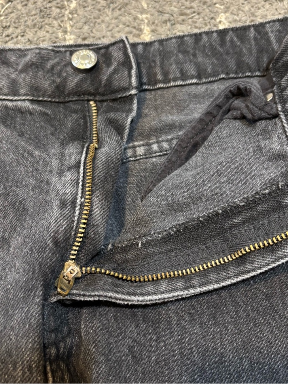 Topshop MOTO, Denim Mini Skirt Rainbow Glitter Stripe, Distressed  Jean, Size 6 - Picture 6 of 10